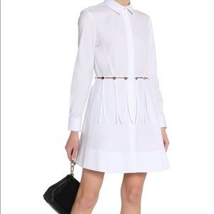 Cutout cotton-poplin mini dress
